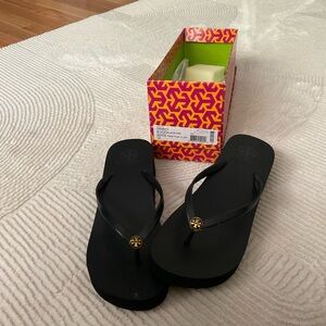 Tory Burch Black Flip Flops